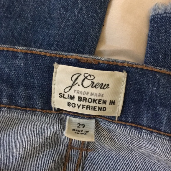 J Crew slim broken in boyfriend jeans - Picture 2 of 6